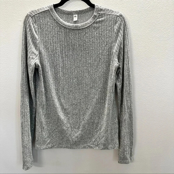 BP. Women's Long Sleeve Heathered Gray Crew Neck Ribbed Sweater Size L GUC - Picture 5 of 8